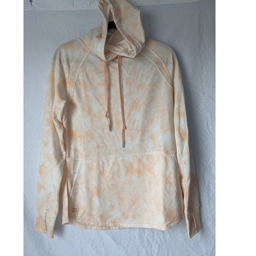 TITLE NINE Manresa Hoodie Tie Dye Pullover Sweatshirt Pocket Size M Peach NWOT